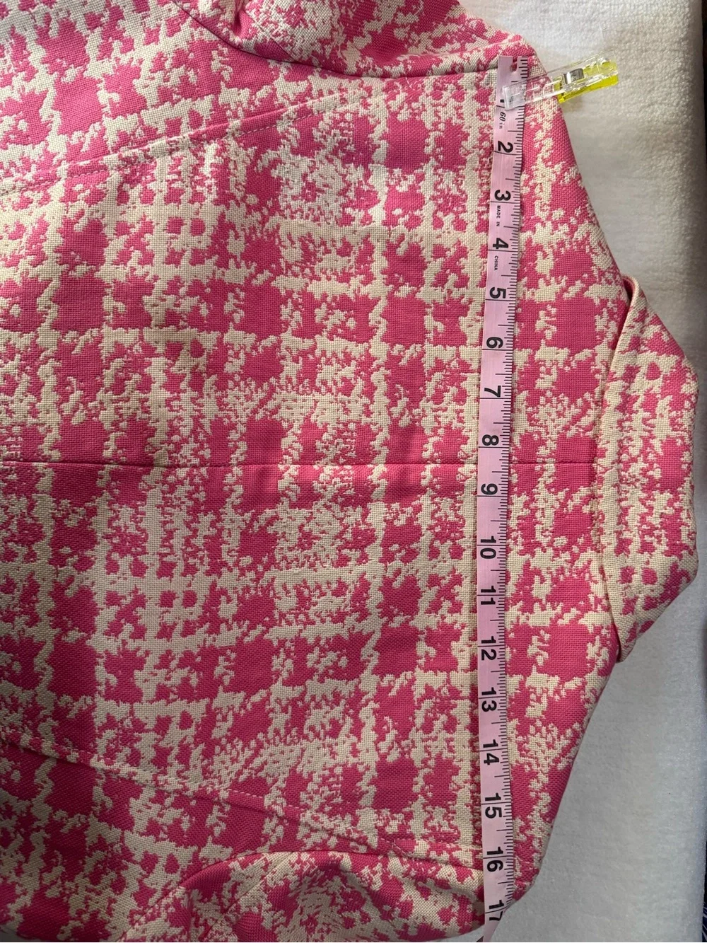 Ann Taylor Pink Cream Tweed Blazer Jacket Women’s Size 6 Career Preppy Classic